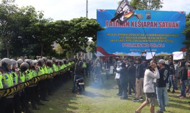 Jelang May Day, Kapolres Boyolali Pimpin Latihan Kesiapan Satuan: Antisipasi Aksi Massa hingga Situasi Kontinjensi
